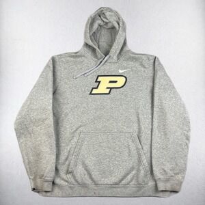 Nike Hoodie Mens XL Gray Purdue University Boilermakers NCAA Pullover Sweatshirt